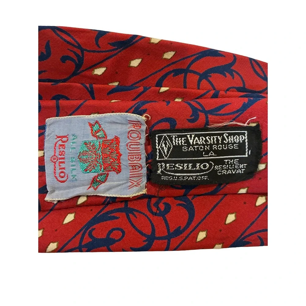 Vintage Roubaix Silk Tie | Varsity Shop Baton Rouge LA, Red & Navy Necktie | MCM